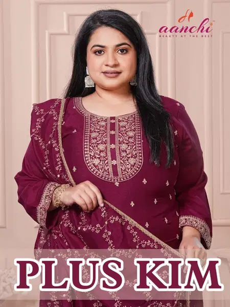 Plus Kim By Aanchi Vichitra Silk Kurti With Bottom Dupatta Wholesale Shop In Surat
